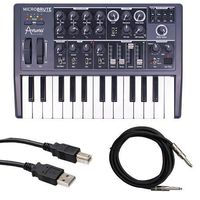 Arturia Microbrute with Instrument Cable and USB Cable Bundle
