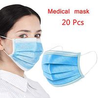 20 Pcs Disposable Filter Masks 3 Ply Earloop Breathability Comfort Beauty Medical Dust Masks in Stock (20 Pcs Masks(Blue))