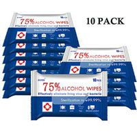 Belisy 75% Detergent Wipes Travel Portable Large Wet Wipes, Suitable for Family All Daily Protection (10 Packs) (10)