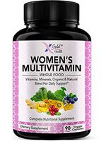 Vegan Women's Daily Multivitamin 50 Plus with Organic WholeFood Based Natural Ingredients, Ginger, Maca, Multi-Vitamin B Complex & More - Menopause & Energy Support, Immune System Booster -90 Capsules