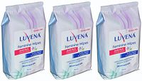 Luvena Feminine Wipes Anti-Itch Cleansing Wipes Paraben Free Pack of 3