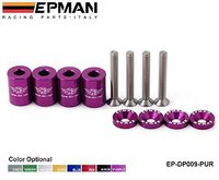 EPMAN 1" Billet Hood Vent Spacer Riser Kits For All Turbo / Engine / Motor Swap 6MM (Purple)
