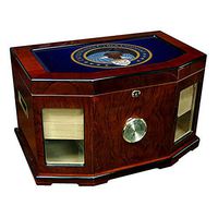 Large Premium Desktop Humidor - Glass Top -US Cyber Command (CYBERCOM)