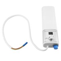 5500W Mini Electric Instant Water Heater Temperature Control Tankless Shower Hot Water System for Bathroom Kitchen 220V(White)