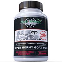 Ram Power II Super Horny Goat Weed 1000mg Plus Maca Root, Tribulus Terrestris, L-Arginine, Gensing for Improved Drive and Performance