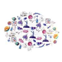 DIY Notebook Laptop Stickers Pack, Vsco Girl Kids Washi Sticker for Laptop Notebook Scrapbook Diary Album Luggage Water Bottle Stationery Scrapbooking Stamping Stickers, Pack of 60pc