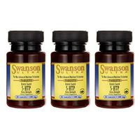Swanson Amino Acid 5-Htp Enteric Coated Extra Strength 100 Milligrams 30 Tabs (3 Pack)