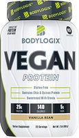 Bodylogix Vegan Plant Based Protein Powder, NSF Certified, Non-GMO, Vanilla Bean, 2 Pound