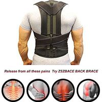 Back Brace Adjustable Straps- Posture Corrector for Men and Women- Lumbar Waist Support Belt Adjustable- Relief Back Pain (M)