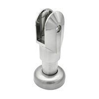 Qjoy 1pc Stainless Steel Public Toilet Partition Bracing Foot Splint Bracket Hardware Accessories