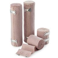 BodyHealt High Elastic Bandage Wrap, Woven Elastic Compression Rolls with Fastening Clips, Set of 4 (Includes 2 4 inch Rolls and 2 3 inch Rolls) Stretches up to 8ft (Actual Length – 4ft 4in)