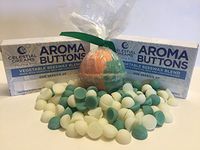 Celestial Dreams Aroma Wax Melts- A Little Bit of Heaven Gift Set -(2) 4oz Boxes 1 of each scent, Bath Bomb 4.5oz. Made in the USA w/All Natural Essential Oils (Lavender n Sage and White Tea n Ginger)