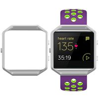 SKYLET Compatible with Fitbit Blaze Band with Frame, Breathable Replacement Sport Band Compatible with Fitbit Blaze Men Women Large Small (No Tracker)