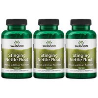Swanson Stinging Nettle Root Urinary Tract Health Respiratory Health Prostate Support Men's Health Herbal Supplement (Urtica dioica Root) 500 mg 100 Capsules (3 Pack)