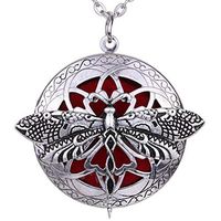Soul Statement Diffuser Necklace: Essential Oil Necklaces for Women Aromatherapy Locket (Dragonfly II)