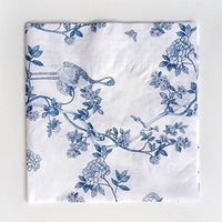 Colored Paper Napkins, 20 Count Shabby Chic Napkins for Wedding, Dinner Tea Party Shower (Blue and white porcelain, 1)