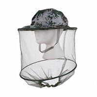 Camouflage Beekeeping Beekeeper Hat and Veil with Head Net Mesh Cover Face for Protection Against Mosquito Bee Bug Insect Outdoor
