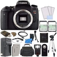 Canon EOS Rebel T6s DSLR Camera (Body Only) + Extra Battery + Charger + 128GB + Remote + Card Reader + Tripod + HDMI Cable + Carrying Case + Flash Bundle 8