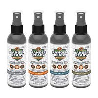 Ranger Ready Insect Repellent with 20% Picaridin Mist Spray Bottle, Scent Zero, Ranger Orange, Amber and Night Sky Scent, 3.4 Ounce, TSA Regulation Travel Size for Worldwide Protection, Pack of 4