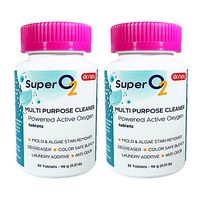 Dr.Neu Italian Dissolvable Super O2 Multi Purpose Cleaning Tablets - Dishwasher Cleaner, Washing Machine Cleaner, Degreaser, Color Safe Bleach, Mold Remover - Made in Italy, 2 Bottles (64 Tablets)