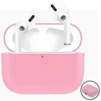 UPOLS Compatible with Apple AirPods Pro Case Cover, 2019 Release Airpod Case Protective, Bounce Carrying Case Protection AirPods Pro Charging Case Soft Slim Silicone Skin (Pink)