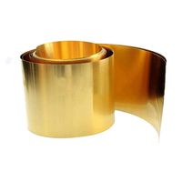 0.2mm x 200mm x 1000mm H62 Brass Metal Thin Sheet Foil Plate Roll