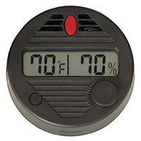 Quality Importers Trading HygroSet II Round Digital Hygrometer for Humidors, 10-Second Refresh Rate, Battery Included, 2% Humidity and 1% Temperature Accuracy for Cigar Humidors