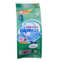 Aipow Convenience Travel Natural Fragrance Laundry Powder Sheet Soda (Travel, 18 Pieces)