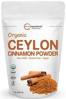 Organic Ceylon Cinnamon Powder, 1 Pound (454 Grams), Supports Healthy Metabolism and Antioxidant, Best Natural Flavor for Cookies and Baking, No GMOs and Vegan Friendly