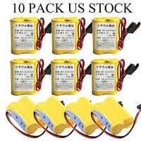 6V 2200mAh BR-AGCF2W AA98L-0031-0011/L 2200mAh PLC Lithium Battery for Fanuc CNC System US Stock (Pack of 10)