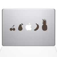 The Decal Guru Fruit Lineup MacBook Decal Vinyl Sticker - 15" MacBook Pro (2016 & Newer) - Brown (1336-MAC-15X-BRO)
