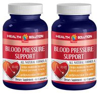 Energy Vitamin Supplement - Blood Pressure Support 690MG - All Natural Formula - Energy Boost and Focus Supplement - 2 Bottles (120 Capsules)
