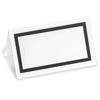 PaperDirect White 38lb Cover Stock Folded Place Cards with Black Foil Border, Micro-Perforated, 2" x 3 1/2", 100/Pack, Laser and Inkjet Compatible