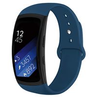 OenFoto Sports Band Compatible Gear Fit2 Pro/ Fit2, Replacement Silicone Accessories Strap Samsung Gear Fit2 Pro SM-R365/ Gear Fit2 SM-R360 Smartwatch-Slate Blue