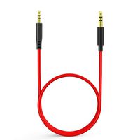 Haoos 2.5mm to 3.5mm Male Replacement 5N OFC Audio Upgrade Cable for Bose QuietComfort 25 35 Bose Oe2 Oe2i AE2 Headphones Fit Samsung Sony iPhone 5S 6S Without Mic 4.4 Foot Red
