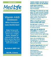 Medlife Super Vitamins A and D Ointment, 144 Foil Packet