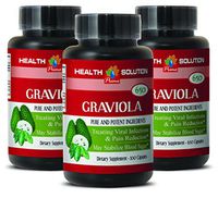 Lung Health Support - Premium GRAVIOLA Extract 650 Mg - Soursop - 3 Bottles 300 Capsules