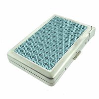 Popular Patterns Designs D3 Cigarette Case Lighter Smoking King Size Cigarettes Silver Metal Wallet 4" X 2.75" RFID Protection