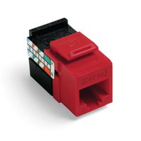 Leviton 5G108-RC5 GigaMax 5E QuickPort Connector, Cat 5E, Crimson