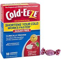 Cold-EEZE Cold Remedy Lozenges Sugar Free Wild Cherry, 18 Count