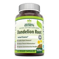 Herbal Secrets Dandelion Root 520 Mg 120 Veggie Capsules (Non-GMO) - Improve Gastrointestinal Health, Reduces Throat Inflammation, Soothes Upset Stomach*
