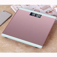 WMM-weighing scale High Precision Digital Body Weight, Toughened Glass Bathroom Scales Weighing Scale with Step-On Technology, Backlight Display (Color : Pink)