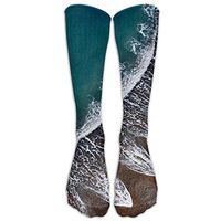 NavyLife Men's Premium Quality Ocean Wave Fitness Novelty Crew Athletic Socks Knee High Sock