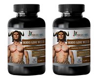 Libido Support for Men - Horny Goat Weed (Powerful Formula) - Horny Goat Weed Complex - 2 Bottles 120 Capsules