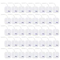 TENS Electrodes, Value Wired Replacement Pads for TENS Units, 40 TENS Unit Electrodes (2in x 2in, 40 Pack) Discount TENS Brand
