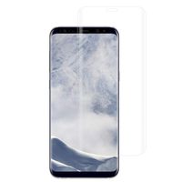 BIUZKO Full Coverage Case Friendly Scratch Resistant Hd Clear Curved Tempered Glass for Samsung Galaxy S8 Plus 6.2