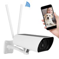 4G Solar Powered Outdoor Security Camera IP67 Waterproof 1080P HD Video Surveillance Camera with Night Vision Motion Detection TF Card (not Include) / Cloud Service Support(US Plug)