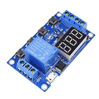 WS16 DC 6-30V Support Micro USB 5V LED Display Automation Cycle Delay Timer Control Off Switch Delay Time Relay 6V 9V 12V 24V
