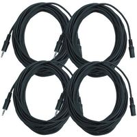 Seismic Audio - SA-iMF25 (4 PACK) - 1/8" (3.55mm) 25 Foot Extender Patch Cables for iPod, iPhone, iPad, Android, MP3 - Male 1/8" to Female 1/8"