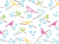 Song Birds Print Design Gift Grade Tissue Paper Sheets - 15" x 20" Choose Package Amount (5)